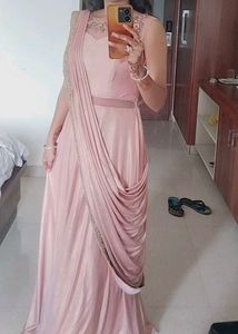 Elegant Pink Ethnic Gown
