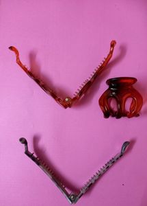 Pair Of Honey Color Elegant Hair Clips
