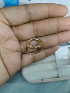 Gold Irregular Circle Ring