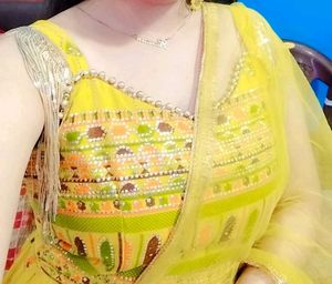 Yellow Embroidered Anarkali Dress