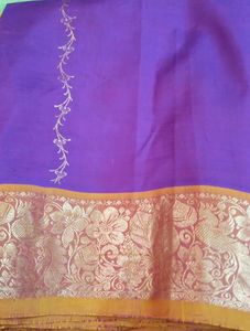 Purple & Gold Botanical Fabric