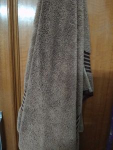 Brown Striped Bath Towel