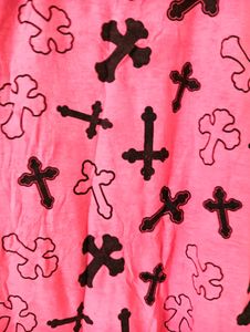 pink tank top punk cross Y2K aesthetic