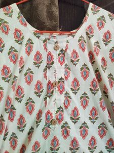 Floral Print Short Kurta