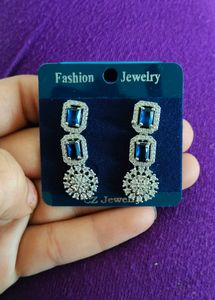 Blue Dimond Earring