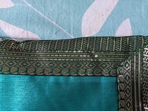 Teal Blue Fancy Saree