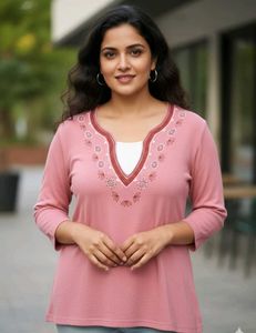 Imported Elegant Embroidered Sweater