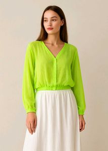 🛍️Neon Green See Thru Top⭐⭐⭐⭐⭐
