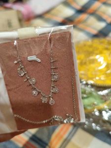 White Stones Chain Necklace
