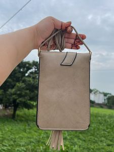 Beige Laser-Cut Crossbody