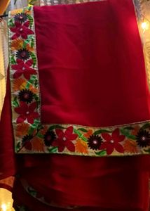 Beautiful Red Colour Saree