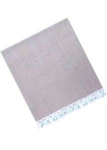 Mauve Throw Blanket with Fringe