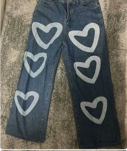 Heart Print Jeans