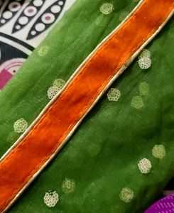 Beautiful Orange And Gold Lace 9 Meters