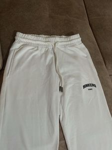 Bonkers White Wide Leg Sweat Pants