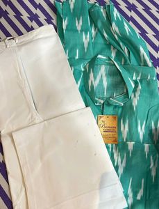 FREE WITH PYJAMA+ MEN&#39;S Ikat Print Kurta