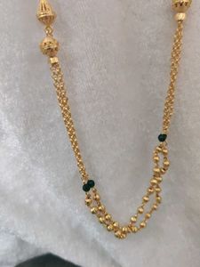 Elegant Gold &amp; Ruby Beaded Chain
