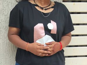 Black Graphic Tee Top