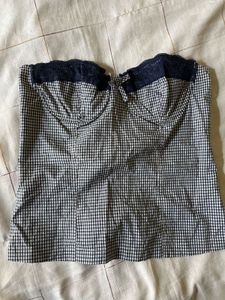 Gingham Corset Top