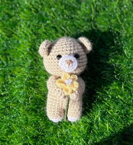 Handmade Crochet Teddy Keychain🧸