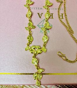 Gold Butterfly Chain With Earrings