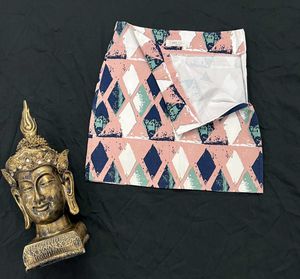 Patterned Mini Skirt