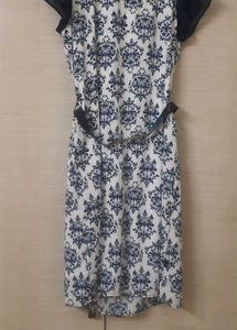 Blue Color Dress with belt from 109F