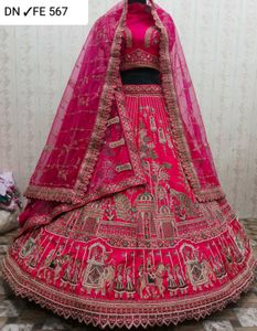 Elegant Pink Bridal Lehenga Choli