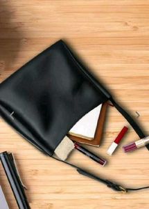 New Black Leather Tote Bag