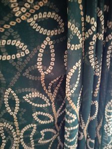Bandhani Dark Green Saree