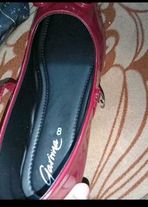 Cherry Red Patent Leather Bow Flats