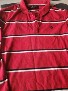 Striped Red Polo Shirt