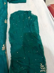 Teal Embellished Salwar Kameez Set