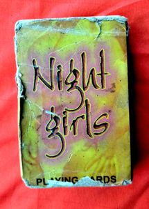 Night Girls Playing Cards