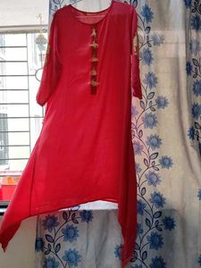 Pink Kurta with Tassels