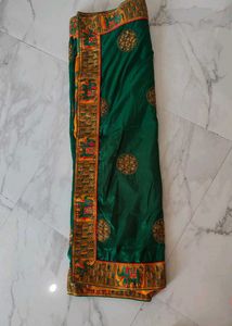 Only One Time Wear Saree With Stitch Blouse