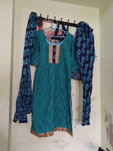 Teal & Blue Salwar Kameez Set