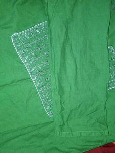 Green Embroidered Kurti Top