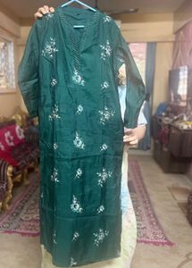 Green Embroidered Kurti