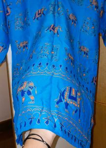 Blue Printed Kurta