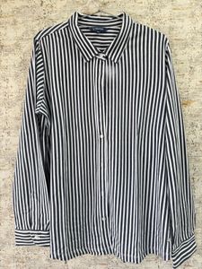 Black & White Striped Button Down