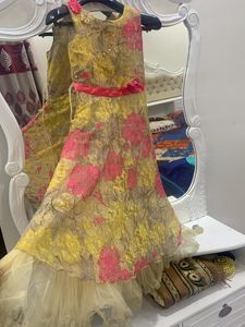 Yellow Net Frock📌buy 1 Get  -1 Frock