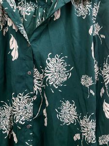 Dark Green beige shirt