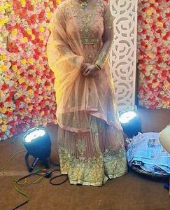 Peach Anarkali Suit