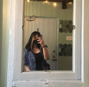 Blue Leopard Print Overshirt