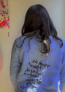 Light Blue Ripped Denim Jacket🐋🦋