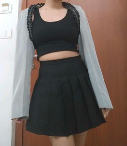 Crop Blazer Pullover Sleeves