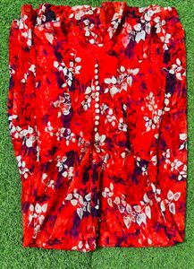 Red Floral Maxi Dress