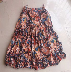 Taavi Kalamkari Print Ethnic Skirt