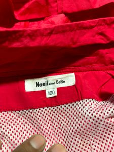 Noeil aime BeBe Red Hooded Jacket – Size 3 years